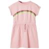 Kids' Dress with Drawstring Light Pink 116 Colour pink Size 116 (5-6y) 