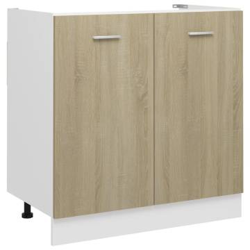 Sink Bottom Cabinet Sonoma Oak 80x46x81.5 cm - HipoMarket