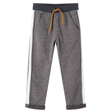 Kids' Sweatpants Dark Grey Melange - Stylish Comfort for Ages 1.5-10