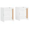 Wall Mounted Cabinets - 2pcs High Gloss White | Hipo Market