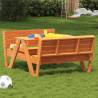 Picnic Table for Kids Wax Brown 88x122x58 cm Solid Wood Pine Colour wax brown Quantity in Package 1 