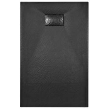 SMC Black Shower Base Tray 100x80 cm - Durable & Modern