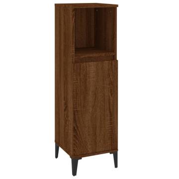 Bathroom Cabinet Brown Oak 30x30x100 cm | Hipomarket