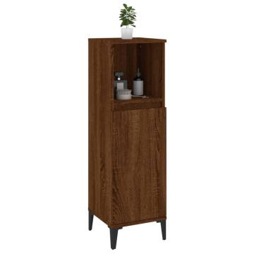 Bathroom Cabinet Brown Oak 30x30x100 cm | Hipomarket