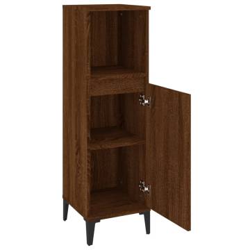 Bathroom Cabinet Brown Oak 30x30x100 cm | Hipomarket