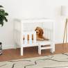 Dog Bed White 75.5x63.5x70 cm Solid Wood Pine Colour white Size 75.5 x 63.5 x 70 cm 