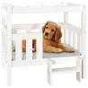 Stylish White Dog Bed - Solid Pine Wood | Hipo Market