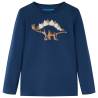 Kids' T-shirt with Long Sleeves Navy Blue 128 Colour navy blue Size 128 (7-8y) 