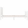 Stylish White Small Single Bed Frame with Headboard | Hipo Market