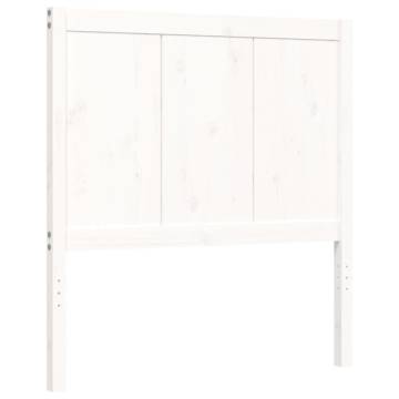 Stylish White Small Single Bed Frame with Headboard | Hipo Market