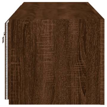 TV Wall Cabinets with LED Lights - Brown Oak - 60x35x31 cm