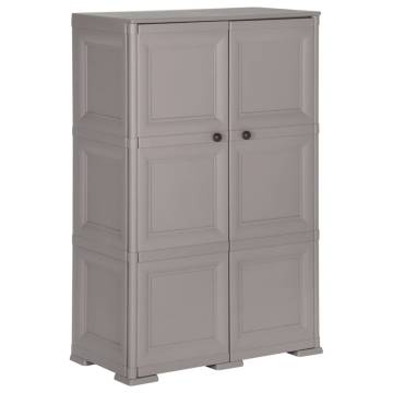 Plastic Cabinet 79x43x125 cm - Wood Design Grey | HipoMarket