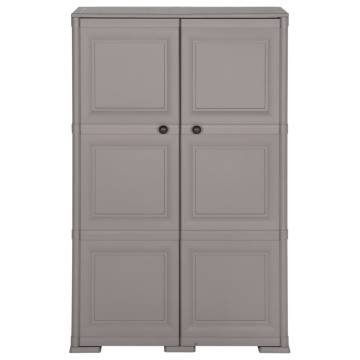 Plastic Cabinet 79x43x125 cm - Wood Design Grey | HipoMarket