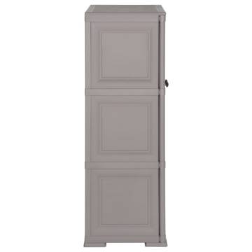 Plastic Cabinet 79x43x125 cm - Wood Design Grey | HipoMarket