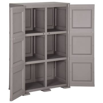 Plastic Cabinet 79x43x125 cm - Wood Design Grey | HipoMarket