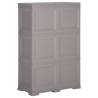 Plastic Cabinet 79x43x125 cm - Wood Design Grey | HipoMarket