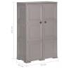 Plastic Cabinet 79x43x125 cm - Wood Design Grey | HipoMarket