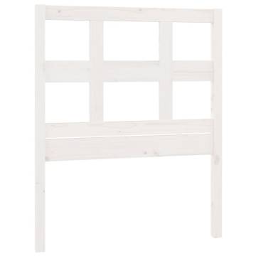 White Solid Wood Pine Bed Headboard - 80.5x4x100 cm