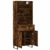 Stylish Highboard in Smoked Oak - 69.5x34x180 cm | Hipo Market