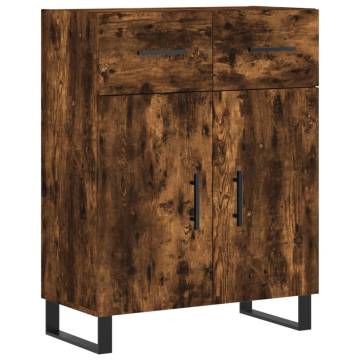 Stylish Highboard in Smoked Oak - 69.5x34x180 cm | Hipo Market