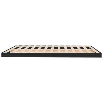 Black Bed Frame 160x200 cm Solid Pine | Hipomarket UK