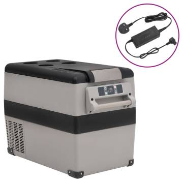 Cool Box with Handle & Adapter - 45L Portable Fridge