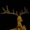 Flying Reindeer Christmas Decoration - 120 LEDs Gold Warm White