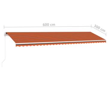 Freestanding Manual Retractable Awning 600x300 cm | Hipomarket