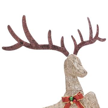 Flying Reindeer Christmas Decoration - 120 LEDs Gold Warm White