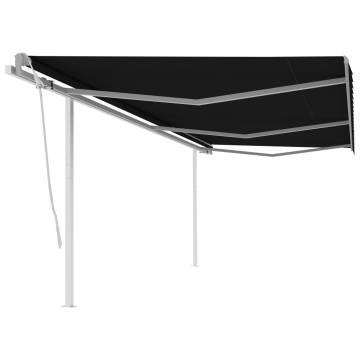 6x3m Manual Retractable Awning - Anthracite | HipoMarket UK