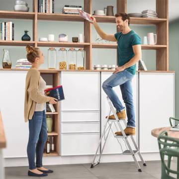 Hailo Folding Stepladder K30 - 3 Steps, 105 cm | HipoMarket UK