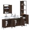 4 Piece Brown Oak Bathroom Furniture Set - Stylish & Space-Saving