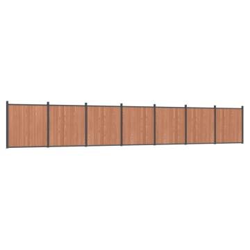 Durable Brown WPC Fence Panel 1218x186 cm - HipoMarket