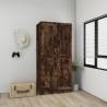 Wardrobe Smoked Oak - 82.5x51.5x180 cm Engineered Wood