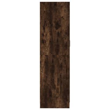 Wardrobe Smoked Oak - 82.5x51.5x180 cm Engineered Wood