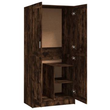 Wardrobe Smoked Oak - 82.5x51.5x180 cm Engineered Wood