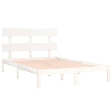 White Solid Wood Bed Frame 180x200 cm Super King Size