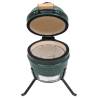 2-in-1 Kamado Barbecue Grill Smoker - Green 56 cm