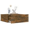 Floating Nightstand Smoked Oak | Space-Saving Storage Solution