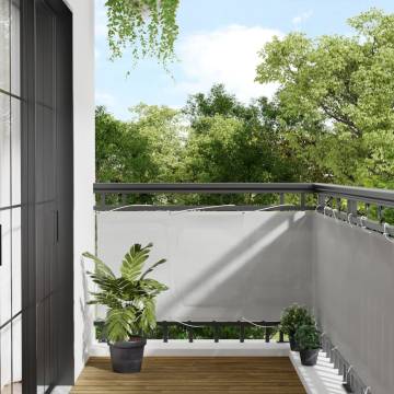 Light Grey Balcony Screen 75x600 cm | Durable & Water-Resistant