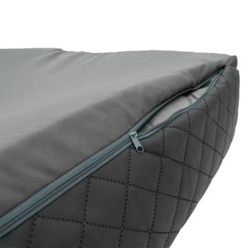 Madison Dog Bed Skai Check - Comfortable & Stylish 80x67 cm Grey