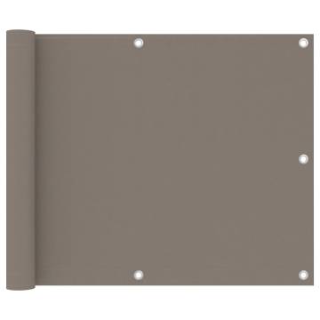 Balcony Screen Taupe 75x600 cm – Waterproof Privacy Shield