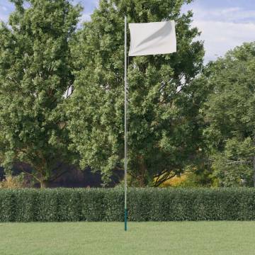 Silver Aluminium Sectional Flagpole 6.23m - Durable & Adjustable