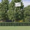 Sectional Flagpole Silver 6.23 m Aluminium Size 6.23 m Flag flagpole only 