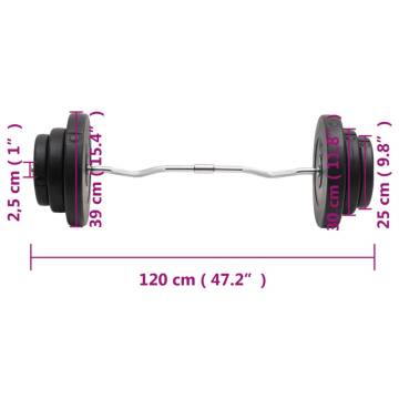 Curl Barbell with Plates 60 kg - Versatile Workout Equipment