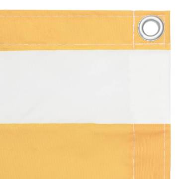 Waterproof Balcony Screen 90x400 cm - White & Yellow Fabric