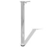 Height Adjustable Table Legs - Chrome 710mm | HipoMarket