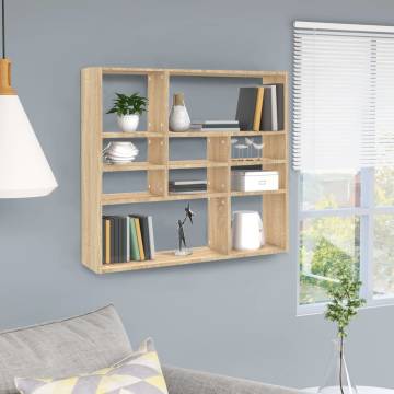 Wall Shelf Sonoma Oak 90x16x78 cm - Stylish & Sturdy Design