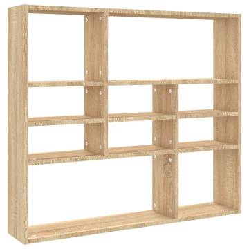 Wall Shelf Sonoma Oak 90x16x78 cm - Stylish & Sturdy Design