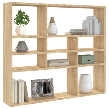 Wall Shelf Sonoma Oak 90x16x78 cm - Stylish & Sturdy Design